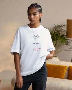 Nude Project Face Tee White New