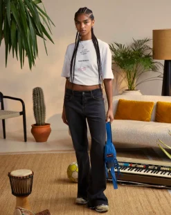 Nude Project Face Tee White New