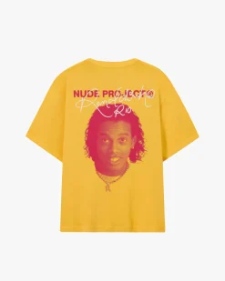 Nude Project Face Tee Yellow New