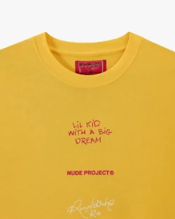 Nude Project Face Tee Yellow New