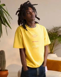 Nude Project Face Tee Yellow New