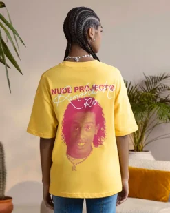 Nude Project Face Tee Yellow New