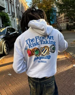 Nude Project Fine Art Hoodie Grey Melange Outlet