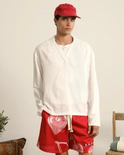 Nude Project Gigi Mesh Short Red New