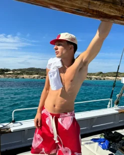 Nude Project Gigi Mesh Short Red New