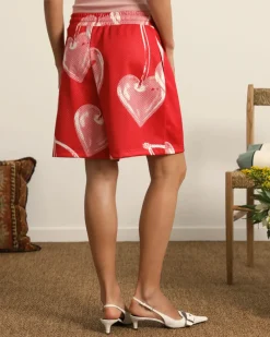 Nude Project Gigi Mesh Short Red New