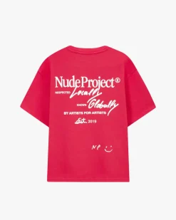 Nude Project Global Soon Tee Raspberry New