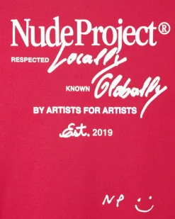 Nude Project Global Soon Tee Raspberry New