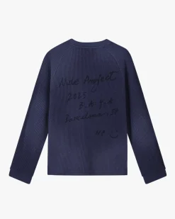 Nude Project Global Soon Waffle Polo Navy Clearance