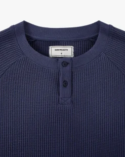 Nude Project Global Soon Waffle Polo Navy Clearance