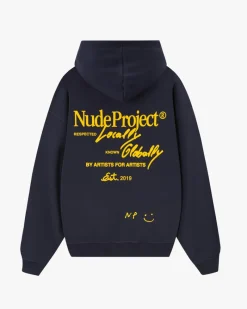 Nude Project Global Soon Zip-Up Hoodie Navy Discount