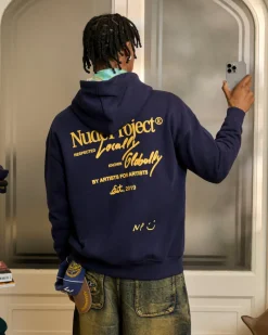 Nude Project Global Soon Zip-Up Hoodie Navy Discount