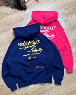 Nude Project Global Soon Zip-Up Hoodie Navy Discount