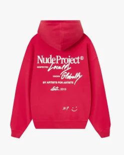 Nude Project Global Soon Zip-Up Hoodie Raspberry Clearance