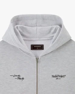 Nude Project Global Soon Zip-Up Hoodie Grey Melange Online