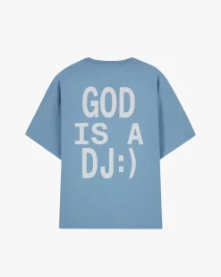 Nude Project God is a DJ Tee Baby Blue Best