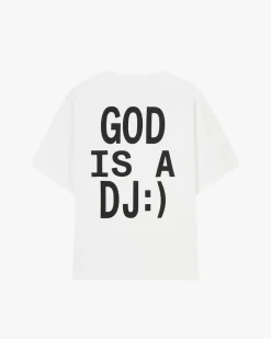 Nude Project God is a DJ Tee White Outlet