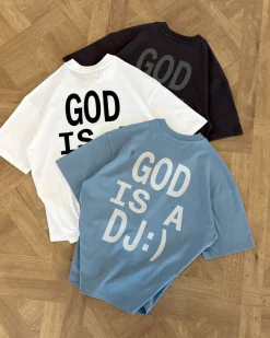 Nude Project God is a DJ Tee White Outlet