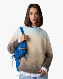 Nude Project Gradient Cozy Knit Sweater Baby Blue Outlet