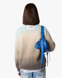 Nude Project Gradient Cozy Knit Sweater Baby Blue Outlet