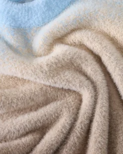 Nude Project Gradient Cozy Knit Sweater Baby Blue Outlet