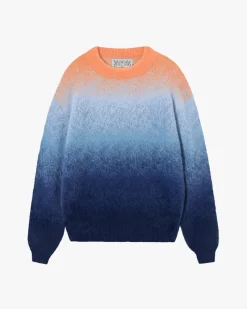 Nude Project Gradient Cozy Knit Sweater Orange Clearance