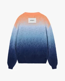 Nude Project Gradient Cozy Knit Sweater Orange Clearance