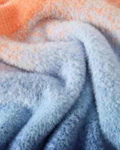 Nude Project Gradient Cozy Knit Sweater Orange Clearance