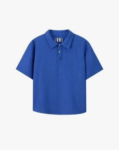 Nude Project Half Polo Blue Sale