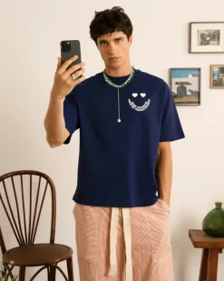 Nude Project Happy Tee Navy New