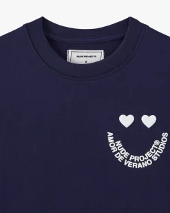 Nude Project Happy Tee Navy New