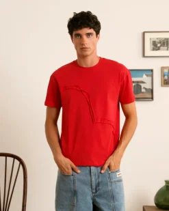 Nude Project Heart Slim Tee Red Clearance