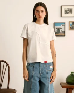 Nude Project Heart Slim Tee White Outlet