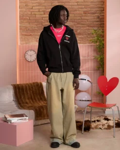 Nude Project Heartbroken Zip-Up Hoodie Black Sale