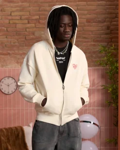 Nude Project Heartbroken Zip-Up Hoodie Marshmallow Discount