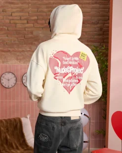 Nude Project Heartbroken Zip-Up Hoodie Marshmallow Discount