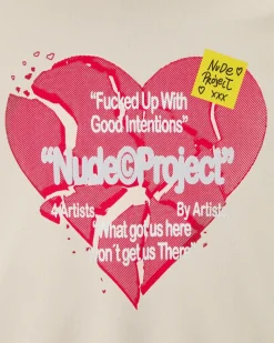 Nude Project Heartbroken Zip-Up Hoodie Marshmallow Discount