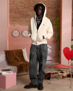 Nude Project Heartbroken Zip-Up Hoodie Marshmallow Discount