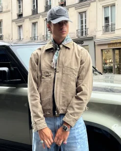 Nude Project Heavy Canvas Trucker Jacket Khaki Best