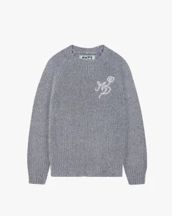 Nude Project Jonion Knit Sweater Blue Melange Clearance