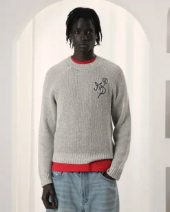 Nude Project Jonion Knit Sweater Grey Melange Online