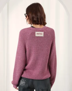 Nude Project Jonion Knit Sweater Pink Melange Online