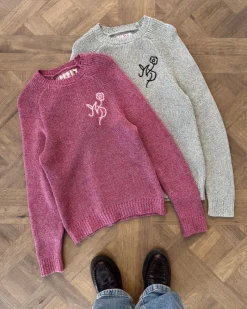 Nude Project Jonion Knit Sweater Pink Melange Online