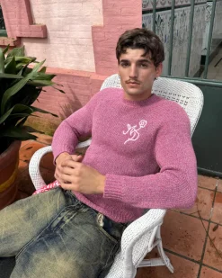 Nude Project Jonion Knit Sweater Pink Melange Online