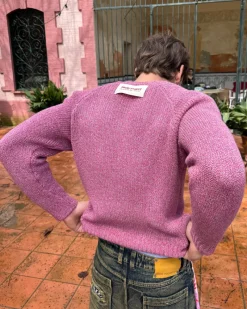 Nude Project Jonion Knit Sweater Pink Melange Online