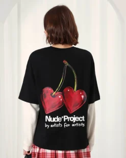 Nude Project Juicy Cherry Tee Black Discount
