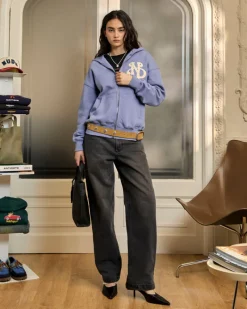 Nude Project Kill Bill Zip-Up Hoodie Blue Lilac Best