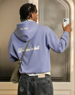 Nude Project Kill Bill Zip-Up Hoodie Blue Lilac Best