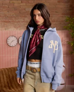 Nude Project Kill Bill Zip-Up Hoodie Blue Lilac Best