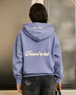 Nude Project Kill Bill Zip-Up Hoodie Blue Lilac Best